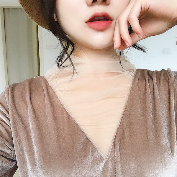 Elegáns női bársony blúz és háló több színben