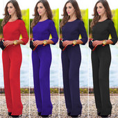 Stílusos női overál csupasz háttal, 3/4 ujjú több színben