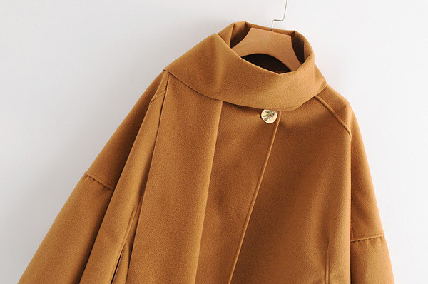 ÚJ stílusos női kabát barna színben