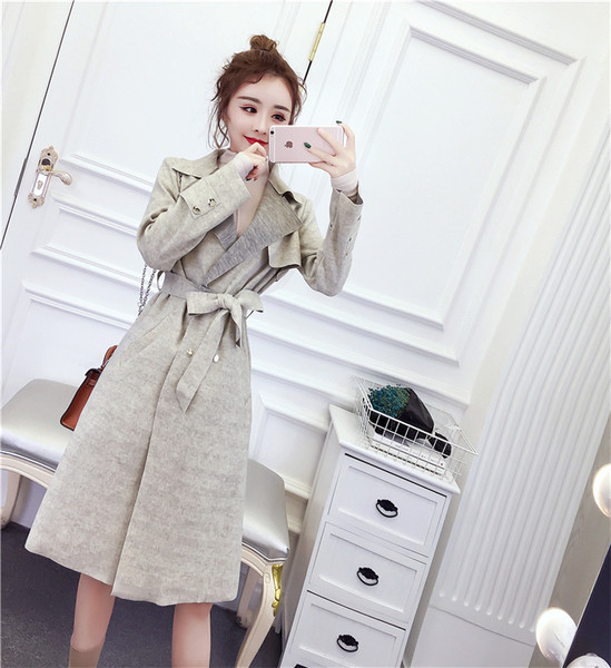 Női kabát V-nyakú szürke és kék színben