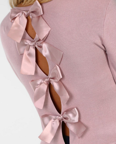 Modern női blúz, hátul szalaggal, két színben