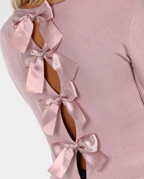 Modern női blúz, hátul szalaggal, két színben