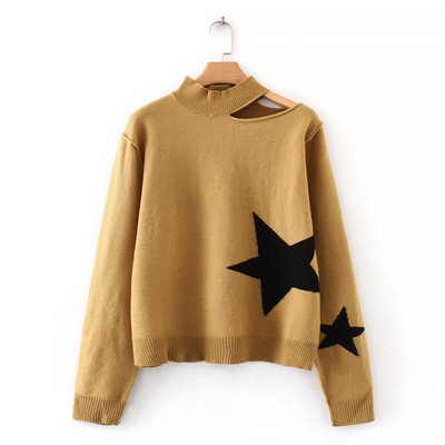 Egyedi női pulóver csillaggal, két színben