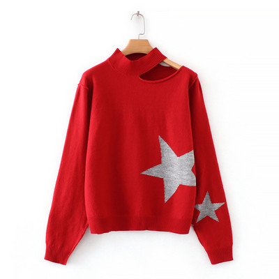 Egyedi női pulóver csillaggal, két színben