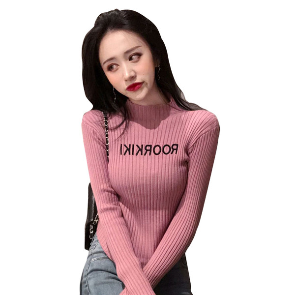 Modern női téli pulóver három színben felirattal