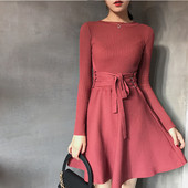 HIT női ruha övvel két színben