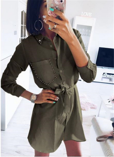 Aktuális női hosszú ingmodell zsebbel, rózsaszín, zöld és fehér színben