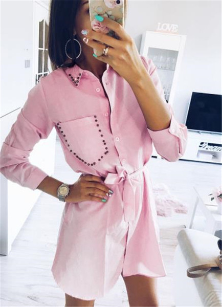 Aktuális női hosszú ingmodell zsebbel, rózsaszín, zöld és fehér színben