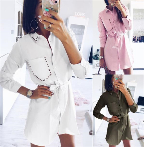 Aktuális női hosszú ingmodell zsebbel, rózsaszín, zöld és fehér színben