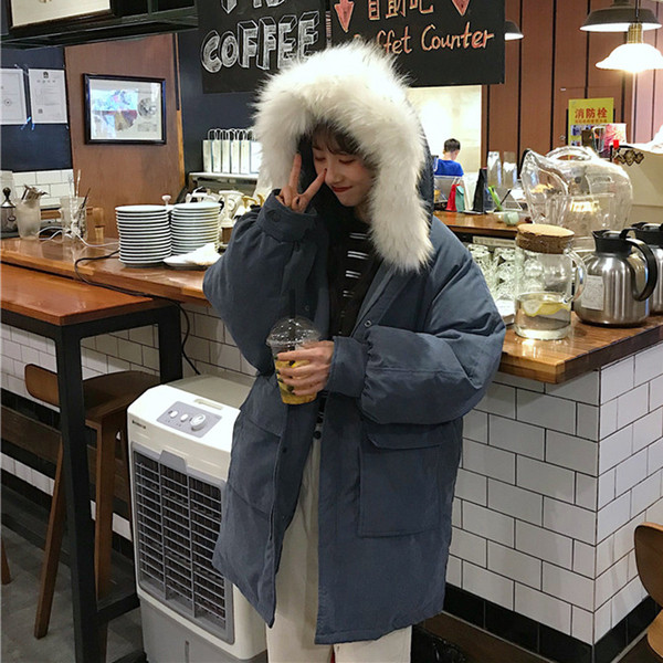 Зимно дамско яке с пух на качулката в три цвята