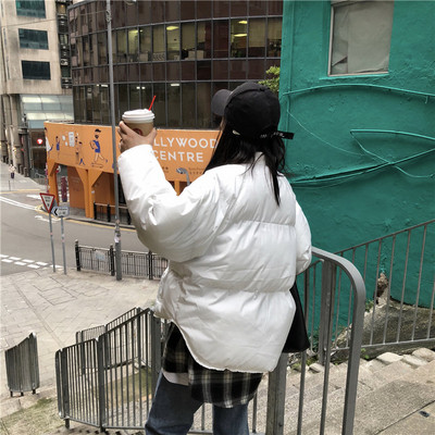 Modern női aszimmetrikus téli kabát két színben