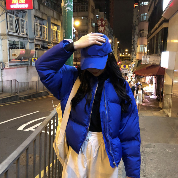 Modern női aszimmetrikus téli kabát két színben