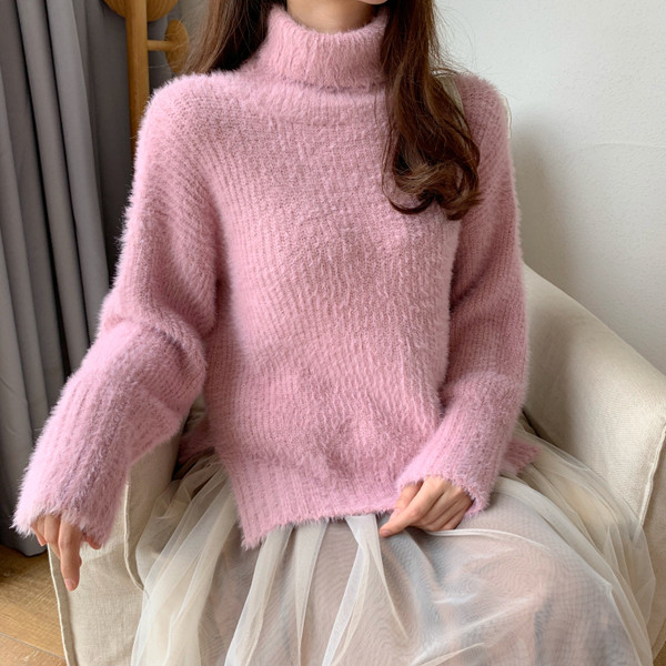 Kényelmes női téli pulóver három színben