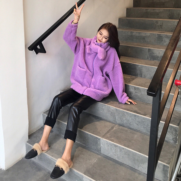 Modern női öko-bőr nadrág puha béléssel és elasztikus derékkal