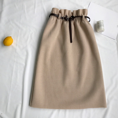 Stílusos női szoknya magas derékkal négy színben övvel