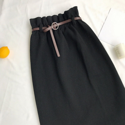 Stílusos női szoknya magas derékkal négy színben övvel