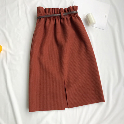 Stílusos női szoknya magas derékkal négy színben övvel