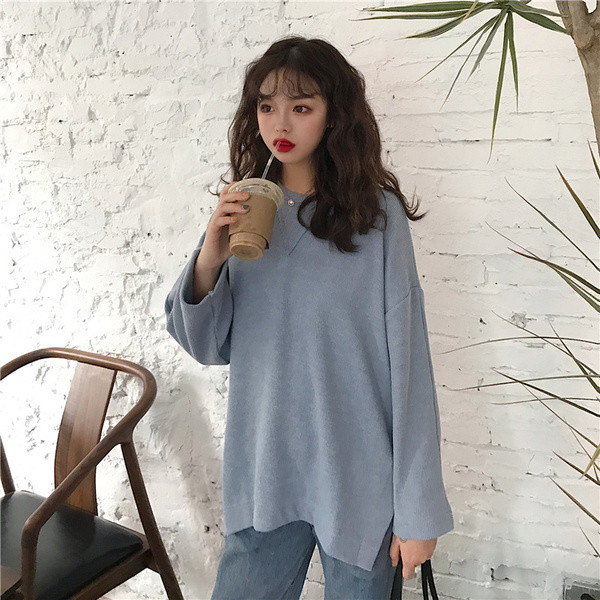 Καθημερινή κυρία πουλόβερ σε τρία χρώματα