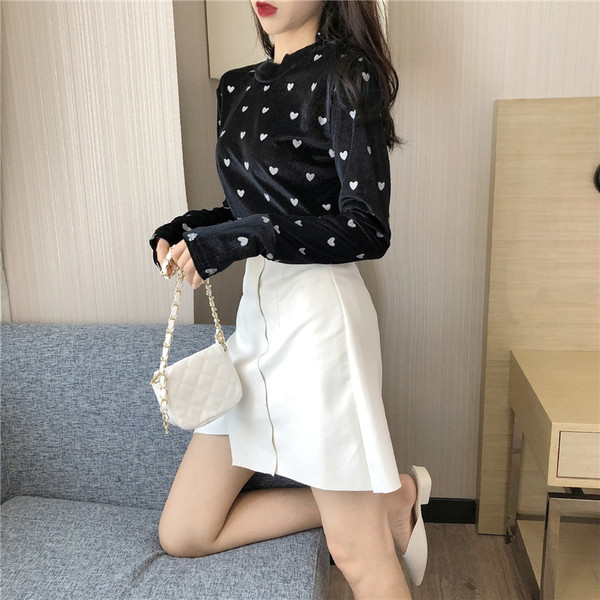 Modern női pulóver pólógallérral több színben