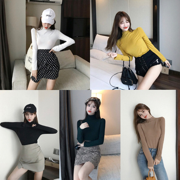 Stílusos női blúz magas gallérral, több színben