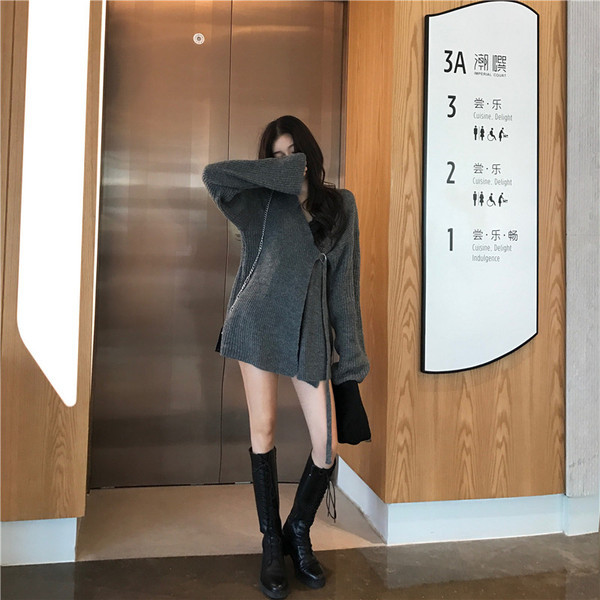 Női téli mellény szürke színben