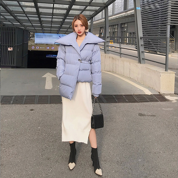 Modern női téli kabát három színben