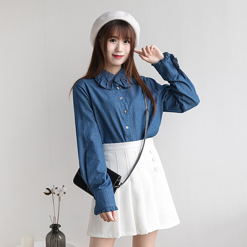 Модерна дамска риза в светъл и тъмен цвят