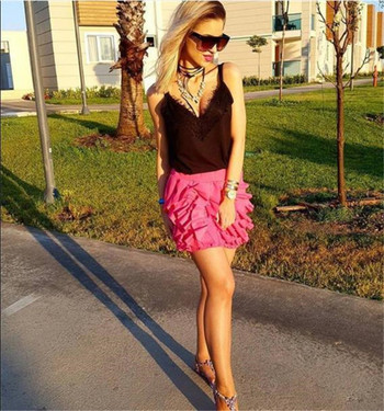 Stílusos női szoknya magas derékkal, négy színben