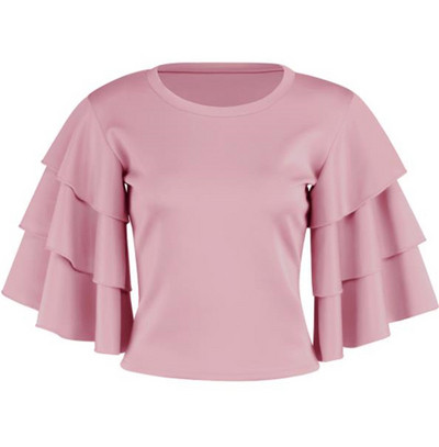 Bluză de damă HIT Current cu mâneci lotus scurte în două culori