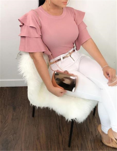 Bluză de damă HIT Current cu mâneci lotus scurte în două culori