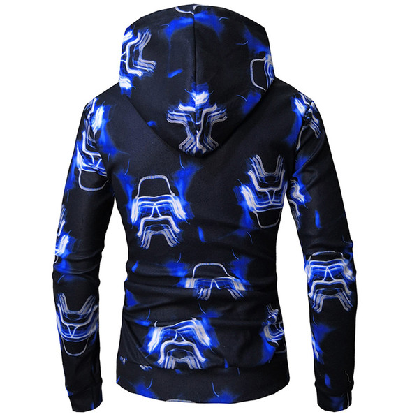 Hanorac pentru bărbați sport-casual cu glugă și model în două culori