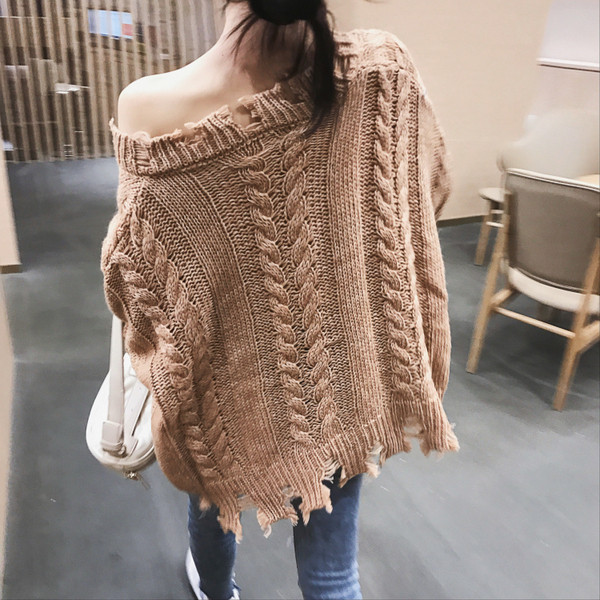 Κυρίες trendy πουλόβερ σε μαύρο και καφέ χρώμα