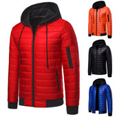 Alkalmi férfi kabát kapucnival és zsebekkel több színben