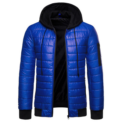 Alkalmi férfi kabát kapucnival és zsebekkel több színben