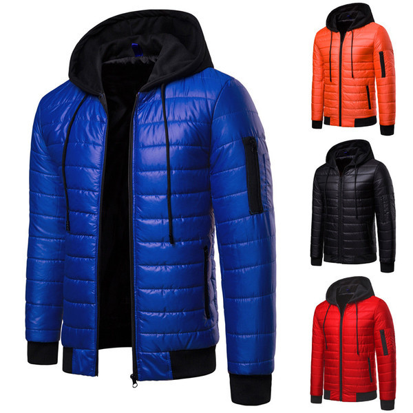 Alkalmi férfi kabát kapucnival és zsebekkel több színben