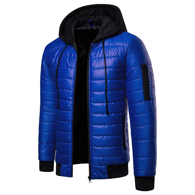 Alkalmi férfi kabát kapucnival és zsebekkel több színben