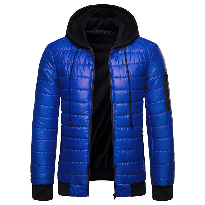 Alkalmi férfi kabát kapucnival és zsebekkel több színben