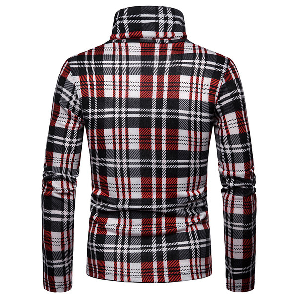 Téli férfi kockás blúz pólógallérral több színben