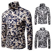 Lezser férfi blúz polo gallérral és mintával két színben