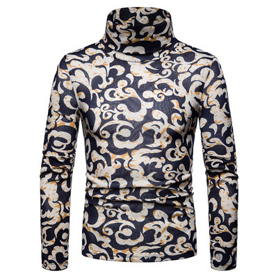 Lezser férfi blúz polo gallérral és mintával két színben