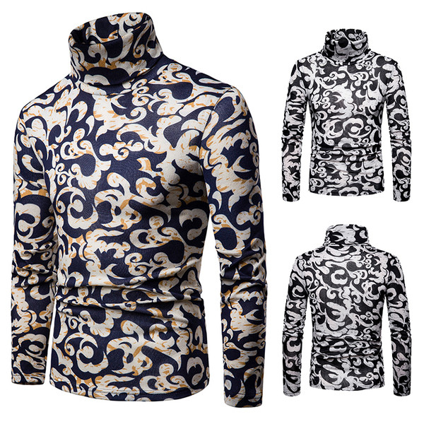 Lezser férfi blúz polo gallérral és mintával két színben