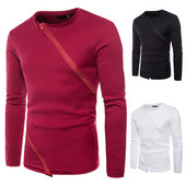 Modern férfi blúz több színben cipzárral