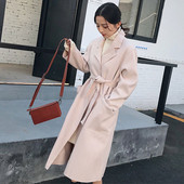 Stílusos női kabát hosszú modell zsebekkel, két színben