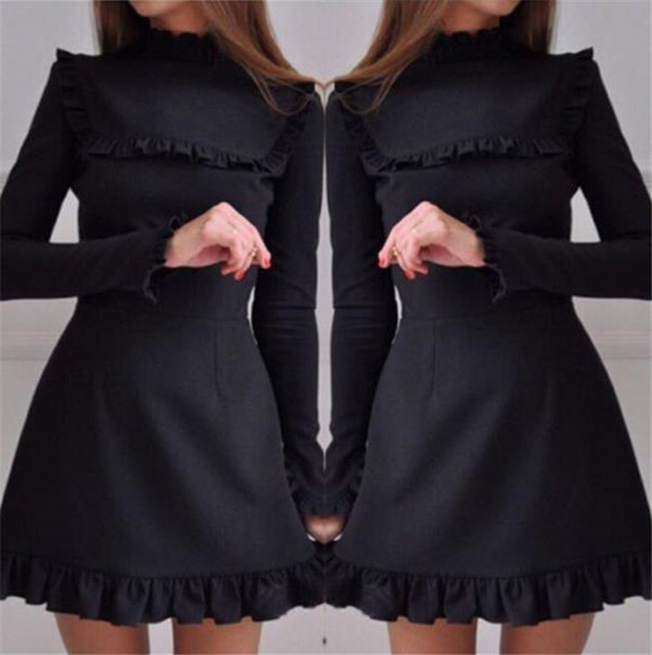 HIT Aktuális női ruha szabású modell fekete és rózsaszín színben