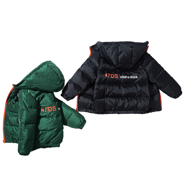 Gyermek kabát fiúknak két színben - zöld fekete