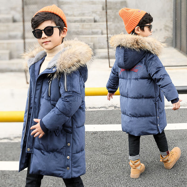Gyerek modern kabát fiúknak több színben pehelyes