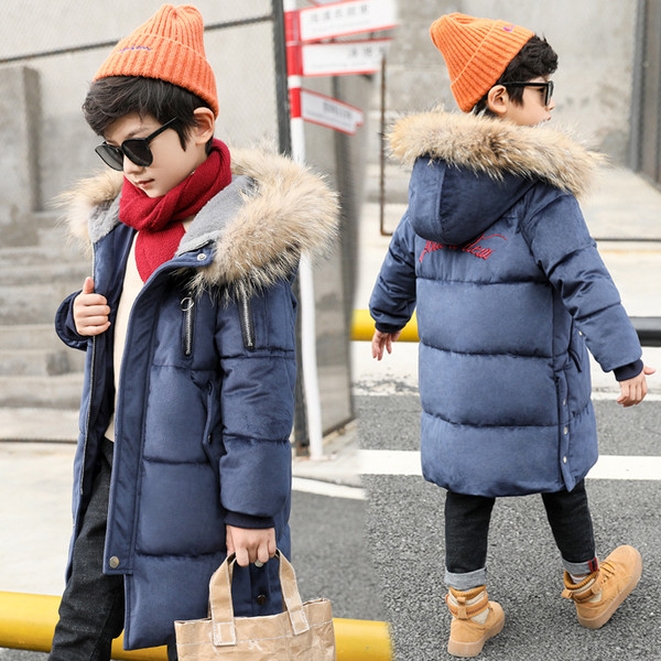 Gyerek modern kabát fiúknak több színben pehelyes
