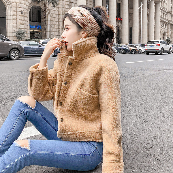 Puha női kabát O-nyakkal, két színben