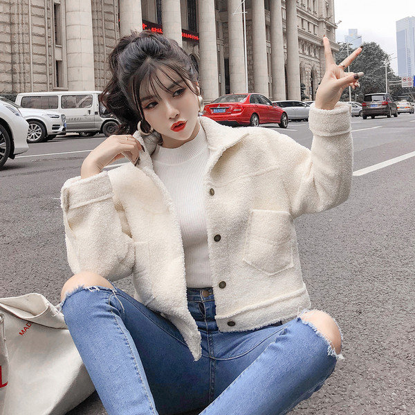 Puha női kabát O-nyakkal, két színben