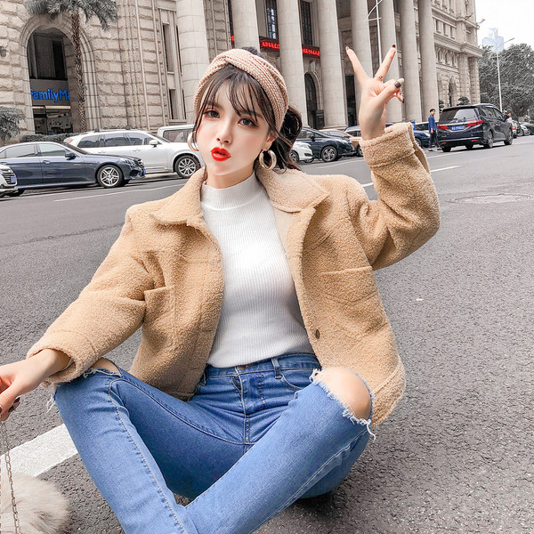 Puha női kabát O-nyakkal, két színben